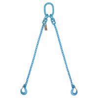 PEWAG Chain Sling: 3/8 in Chain Trade Size, 120 Chain Grade, Sling Hook, Steel, Fixed, 5 ft Sling Lg (MPN 10G120DOS/5). Key specifications — Brand: PEWAG.