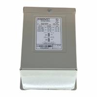 POWERVOLT Enclosed Industrial Control Transformer: 600V AC, 120 or 240V, Wall, 500 VA, Single Phase (MPN GP0500-D60EN-D). Key specifications — Brand: POWERVOLT; Input Voltage: 600V AC; Mounting Location: Wall; Output Voltage: 120 or 240V; Phase: Single; Includes: Hanging Slots.