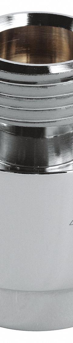 GROHE Inline Vacuum Breaker: Brass, Chrome Finish, 1/2 in Connection Size, NPT Connection (MPN 07911000). Key specifications — Finish: Chrome; Connection Type: NPT; Product Type: Inline Vacuum Breaker; Brand: GROHE; Material: Brass.