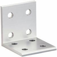Inside Corner Bracket: Wide Inside-Corner Bracket, 25 Series, 50 mm x 48 mm x 50 mm, 8 Holes, Gray (MPN 093WD5151). Key specifications — Material: Aluminum; Brand: FATH INC.; Finish: Anodized.