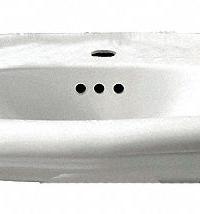 AMERICAN STANDARD Bathroom Sink: Murro™, White, Vitreous China, 21 1/8 in Overall Lg, 1 Faucet Holes (MPN 0955001EC.020). Key specifications — Series: Murro™; Includes: Rear Overflow, Recessed Self-Draining Deck; Color: White; Brand: AMERICAN STANDARD; Sink Type: Bathroom; Material: Vitreous China; Sink Material: Ceramic.