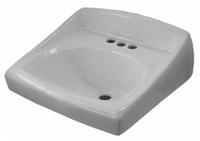 SLOAN Bathroom Sink: SS-3003, White, Ceramic, 20 3/4 in Overall Lg, 18 1/4 in Overall Wd, Centerset (MPN SS-3003-A). Key specifications — Series: SS-3003; Includes: Mounting Hardware; Color: White; Brand: SLOAN; Sink Type: Bathroom; Material: Ceramic; Sink Material: Ceramic.