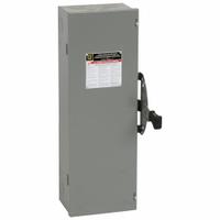 SQUARE D Safety Switch: Non-Fusible, 60 A, Three Phase, 600V AC, Galvanized Steel, Indoor (MPN DTU362). Key specifications — attr867131: SQUARE D.