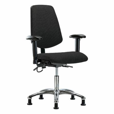 APPROVED VENDOR Chair: Fabric, Arms Included, Ht Range 19 in to 24 in, 18 1/2 in Seat Wd - Fabric ESD Chairs