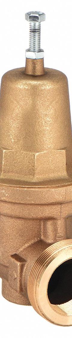 APOLLO Water Pressure Reducing Valve: NPT x NPT, 1 1/2 in Pipe Size, Bronze, 25 psig to 75 psig (MPN 36LF20701). Key specifications — Brand: APOLLO; Low-Lead Compliance: Low-Lead Compliant.