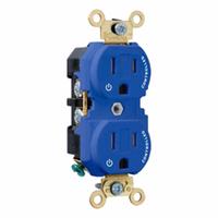 LEVITON Duplex Receptacle/Outlet, 15 Amp: Duplex, 5-15, Blue, 125V AC, 15 A, 2 Pole / 3 Wire (MPN 5262-2PB)