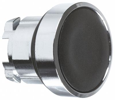 SCHNEIDER Push Button Head: 22 mm Panel Size, Non-Illuminated, Metallic - Heads for Push Buttons