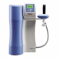 THERMO SCIENTIFIC Water Purification System: Type I Water, 2 lpm Flow Rate, 18.2 Mohm.cm at 25°C (MPN 50131950). Key specifications — Manufacturer Part Number: 50131950; Brand: THERMO SCIENTIFIC; Product Type: Water Purification System; Purified Water Type: Type I Water; Feed Connection: 3/4" NPT; Feed Water Monitoring: Yes; Feed Source: Prefiltered Water; Impurities Removed: Inorganics.