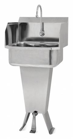 SANI-LAV Hands-Free Sink: 41 1/2 in Overall Ht, 17 in Bowl Lg, 7 in Bowl Dp, 0.5 gpm Flow Rate (MPN 5031-0.5). Key specifications — Includes Side Splash: Side Splash Not Included; Brand: SANI-LAV.
