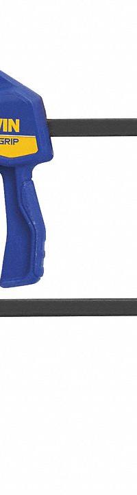 IRWIN Bar Clamp: Flat, 4 in Max Jaw Opening, 4 in to 8 in, 1 1/4 in Throat Dp, 35 lb Clamping Force (MPN 1964747). Key specifications — attr663922: IRWIN.