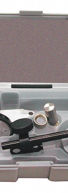 MITUTOYO Dial Test Indicator & Mini Mag Base: 0 in to 0.03 in /0 mm to 0.762 mm, Horizontal, Inch (MPN 513-907-10E). Key specifications — attr1184109: 0-15-0; attr1184123: 513-402-10E, 7014E-10; attr1184158: 0.0005 in; attr1184166: Stylus; attr1200917: Dial Test Indicator & Mini Mag Base; attr1184127: 513-907-10E; attr1184167: MITUTOYO; attr1184108: +/- 0.0001 in (first 2.5 revolutions).