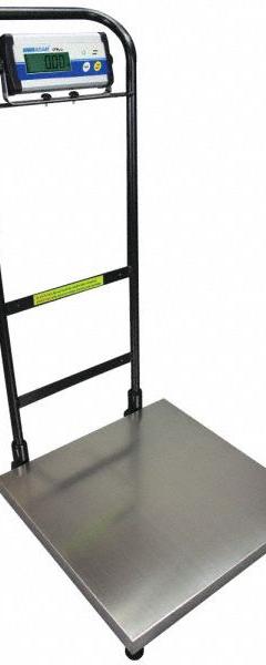 ADAM EQUIPMENT Floor Scale: 330 lb Wt Capacity - Imperial, 0.05 kg/0.1 lb Readability, Floor Scale (MPN CPWplus 150W). Key specifications — Weighing Units: lb/oz; Platform Material: Stainless Steel; Connection Ports: RS-232; Brand: ADAM EQUIPMENT; Readability: 0.05 kg/0.1 lb.