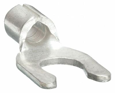 GRAINGER Fork Terminals: Bare, #8 Stud Size, 16 AWG – 14 AWG Wire Range, Locking Fork - Non-Insulated Fork Terminals
