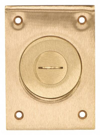 HUBBELL WIRING DEVICE-KELLEMS Floor Box Cover: Rectangular, Gold, Brass - Brass Electrical Floor Box Covers