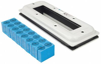 ROXTEC Cable/Pipe Seal: 41 Ports, Aluminum, 0.138 in Compatible Cable or Pipe Dia - Min - Rectangular Opening Cable & Pipe Seals
