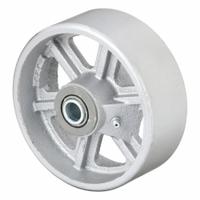 ALBION Caster Wheel: 5 in Wheel Dia., 2 in Wheel Wd, Iron, 1,300 lb Load Rating, 2 3/16 in Hub Lg (MPN CA0520112). Key specifications — Includes Spanner Bushing: Included; Wheel/Tread Material: Iron; Wheel/Tread Color: Silver; Brand: ALBION.