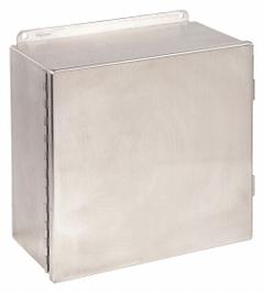 HOFFMAN Enclosure: Steel, 6 in x 4 in x 3 in, NEMA 12/13, Solid Cover, Hinged (MPN A604CHQR). Key specifications — Brand: HOFFMAN; Closure Method: Quick Release Latch; Knockouts: Not Included.