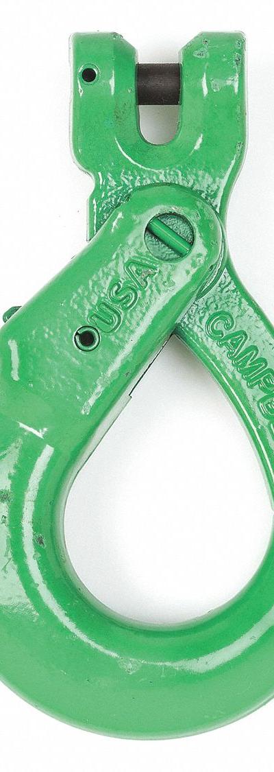 CAMPBELL Self-Locking Hook: 15,000 lb Working Load Limit - Self-Locking Hooks for Lifting