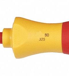 WIHA Insulated Torx Screwdriver: Insulated SoftFinish, Std Lg, Torx Tip, T8 Tip Size, Cushion Grip (MPN 32521). Key specifications — attr1205076: T8; attr1205081: WIHA; attr1205102: Cushion.
