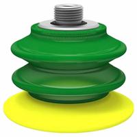 PIAB Vacuum Pad Assembly: G1/8 in, 77.5 mm Pad Dia, Polyurethane, Yellow, 60.2 mm Pad Ht, 30A, BX75P (MPN BX75P.5K.G60.F). Key specifications — attr1019194: BX75P.5K.G60.F; attr1019196: PIAB; attr1019197: 30A.