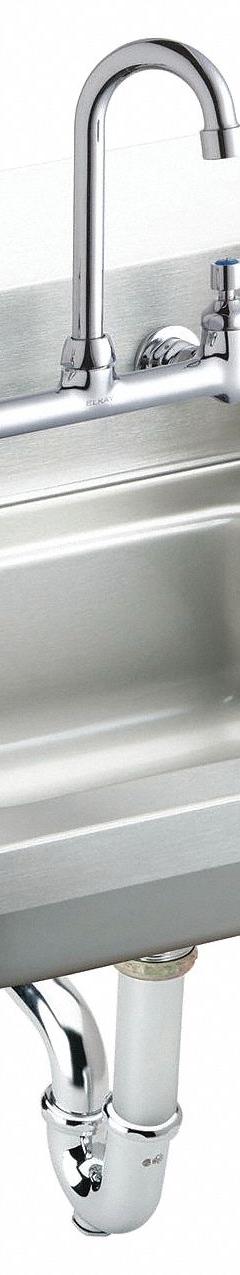 ELKAY Hand Wash Sink Kit: 1 Stations, 6 in Bowl Dp, 12 in Bowl Lg, 9 1/4 in Bowl Wd, Faucet Included (MPN CHS1716LRSC). Key specifications — Includes Side Splash: Side Splash Included; Series: Ecommerce Commercial; Brand: ELKAY.