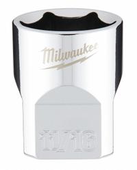 MILWAUKEE Standard Socket: SAE, 3/8 in Drive Size, 11/16 in Socket Size, 6-Point, Std, Chrome (MPN 45-34-9067). Key specifications — attr1204417: MILWAUKEE; attr1204392: Chrome.