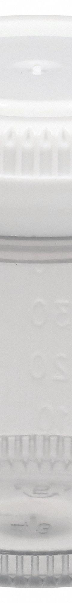 GLOBE SCIENTIFIC Laboratory Jar: Polypropylene, Polyethylene, 2 fl oz, 48 mm Body Dia, 60 mm Ht (MPN 6522). Key specifications — Brand: GLOBE SCIENTIFIC; Clarity: Translucent; Closure Included: Yes; Pre-Cleaned: None.