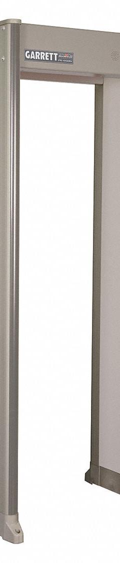 GARRETT METAL DETECTORS Walk-Through Metal Detector: PD 6500i, 33 Zones, 87 in x 37 1/2 in x 23 in (MPN 1168432). Key specifications — Brand: GARRETT METAL DETECTORS; Alert Type: Light; Power Source: Battery Operated; Sub-brand: PD 6500i.