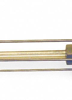 APOLLO Water Gauge: Stainless Steel, 5/8 in Gauge Glass Dia, 12 in Gauge Glass Lg, PTFE with Hypalon (MPN 2340100). Key specifications — Valve Type: Ball Drain; Brand: APOLLO; Stem Packing Material: PTFE with ARAMID; Gasket Material: PTFE with Hypalon.