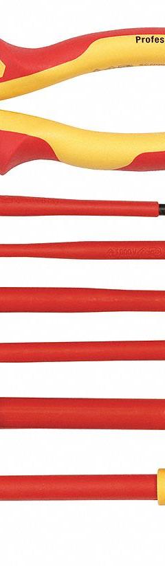 WIHA Electricians Tool Kit: Insulated, 7 Total Pcs, Drivers and Bits/Pliers (MPN 32858). Key specifications — attr541600: (1) Lineman's Pliers; attr541603: None; attr541599: None; attr541604: None; attr541515: WIHA; attr548994: (3) Phillips Screwdrivers.