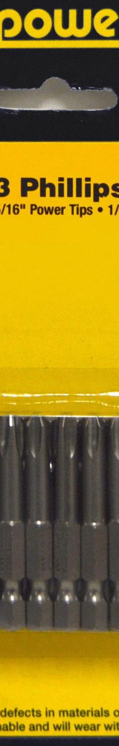 EAZYPOWER Driver Bit: Power Bit, Imperial, PH1 Bit Industry Size, #1 Bit Size, Std, 12 in Overall Lg (MPN 35794). Key specifications — attr1119695: EAZYPOWER; attr1119703: S2 Steel; attr1119710: Standard; attr1119708: Hex; attr1202404: #1.