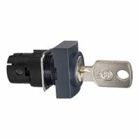 SCHNEIDER ELECTRIC Keyed Selector Switch: 2 Position, 16 mm Panel Mounting Size, Series XB6 (MPN ZB6DGC). Key specifications — Manufacturer Part Number: ZB6DGC; Brand: SCHNEIDER; Switch Action: Maintained/Maintained; Key Removal Position: Any Position.