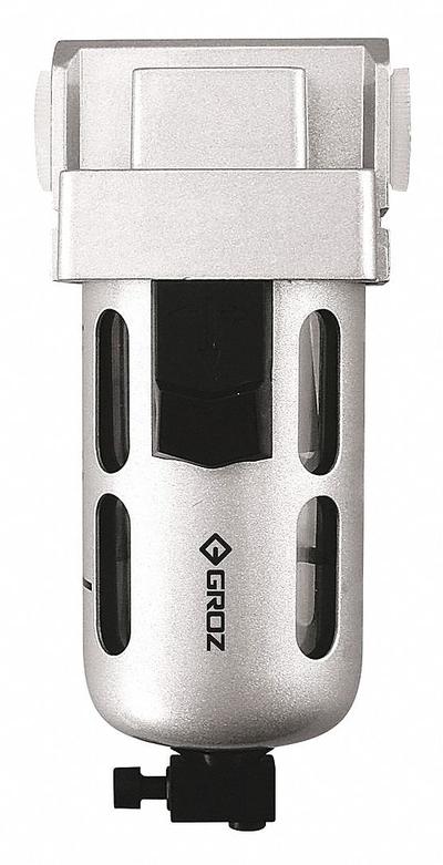 GROZ Compressed Air Filter: Particulate, 1/2 in NPT, 40 micron, 125 cfm - GROZ FRL Air Filters