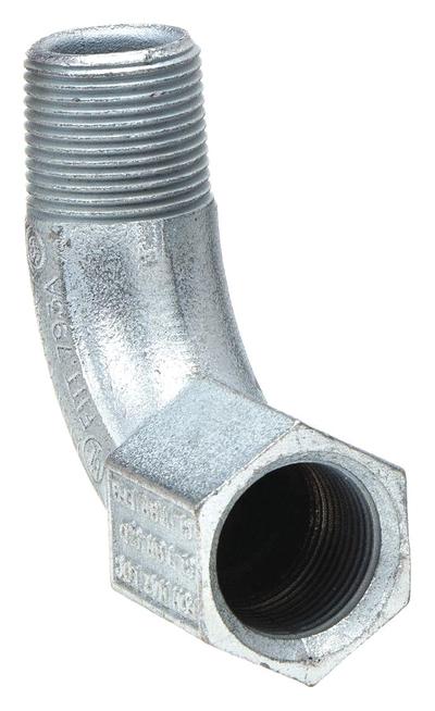 HUBBELL KILLARK Elbow, 90 Degrees: Iron, Powder Coated, BL, 1/2 in Trade Size, Female to Male - 90° Elbows