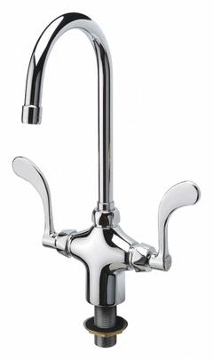 ZURN Laboratory Faucet: Faucet, Single-Post, For Cold Water/Hot Water Media, 2 Handles, Wristblade (MPN Z826B4-XL). Key specifications — Brand: ZURN; Color/Finish: Chrome; Product Type: Faucet.