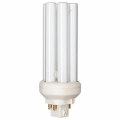 PHILIPS Compact Fluorescent Bulb: 4-Pin (GX24q-2), PL-T, Fluorescent, 3000K, 1,750 lm Light Output (MPN PL-T 26W/830/A/4P 1CT/5X10BOX ALTO). Key specifications — Brand: PHILIPS; Bulb Designation: PL-T 26W/830/A/4P 1CT/5X10BOX ALTO; Dimmable: Yes; Color Temperature: 3000K.