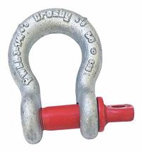 CROSBY Anchor Shackle: Anchor Shackle, 27,000 lb Working Load Limit, 3 5/8 in Compatible Sling Wd (MPN 1018598). Key specifications — Body Color: Silver; Brand: CROSBY.