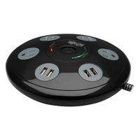 TRIPP LITE Outlet Strip: 4 Outlets, 6 ft Cord Lg, 1,800 J Rated Energy, 4.2 A Current, Black, 5-15P (MPN TLP406USBUFO). Key specifications — Brand: TRIPP LITE; Mounting Style: Desktop.