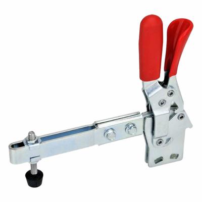 JW WINCO Vertical Acting Toggle Clamp: Locking Vertical Handle, Flange Base Mounting - Extended-Arm Standard Toggle Clamps