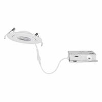 SYLVANIA Downlight Gimbal: 4 in Dia, 650 lm, 2700K/3000K/3500K/4000K/5000K, 9 W, 120V AC, White (MPN LEDRT4G650SC3). Key specifications — Trim Color: White; LED Replacement For: 65W CFL; Dimmable: Yes; Color Temperature: 2700K; Brand: SYLVANIA; Voltage: 120V AC.