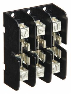 MERSEN Fuse Block: Open Block Design, 3 Pole, 300 V AC, Box Lug, Non-Indicating (MPN 30308T). Key specifications — Brand: MERSEN.