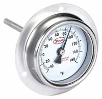 DWYER Clip On Thermometer: -40°F to 160°F, ±2% Accuracy, 2 1/2 in Dial Dia, 9 in Probe Lg (MPN BTPM29041). Key specifications — Brand: DWYER; Accuracy: ±2 %.