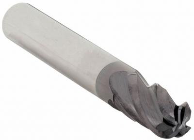 APPROVED VENDOR Ball End Mill: Carbide, AlTiN Coated, 4 Flute, 1/4" Mill Dia, 1/2" LOC - General Purpose Carbide Ball End Mills