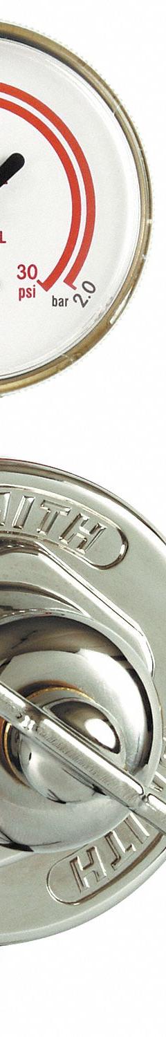 SMITH EQUIPMENT Gas Regulator: Single Stage, CGA 025 Inlet, 9/16"-18 M LH Outlet, 50 psig (MPN 46-50). Key specifications — Brand: SMITH EQUIPMENT; Manufacturer Part Number: 46-50; Diaphragm Material: Stainless Steel; Outlet Connection: 9/16"-18 M LH; Inlet Connection: CGA 025.