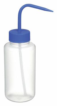 DYNALON Wash Bottle: 500 mL, No Imprinting, Blue, Wide, Std Spout Spout, Colorless, 75 mm Body Dia (MPN 3YJX1). Key specifications — Closure Color: Blue; Vented/Nonvented: Nonvented; Body Color: Colorless; Brand: DYNALON; Imprinting Group: No Imprinting or Write On.