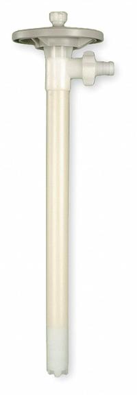 DAYTON Drum Pump Tube: PVDF, 1 5/8 in Inlet Size, 39 in Suction Tube Lg - Max, 35 gpm Max. Flow Rate (MPN 1DLL3). Key specifications — Brand: DAYTON; Discharge Connection Type: Hose Barb.