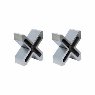 INSIZE V-Block Set: V-Block Set, Pr V-Block, 5 7/8 in x 2 15/16 in x 5 1/8 in - Cast Iron, Steel & Magnetic V-Blocks