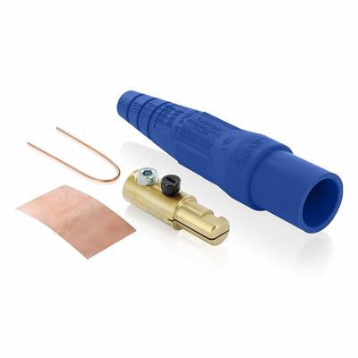 LEVITON Single Pole Inline: Male, Blue, 600V AC/600V DC, 300 A, Single Set Screw Termination - Plugs with Set Screw Terminations