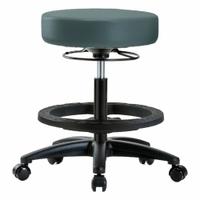 Stool: Vinyl, Ht Range 19 3/4 in to 27 3/4 in, 17 in Seat Wd, 17 in Seat Dp, 0 Glides, 5 Casters (MPN BR-VMBSO-RG-BF-RC-8546). Key specifications — Brand: APPROVED VENDOR; Foot Support: Yes; Base Material: Fiberglass; ESD-Safe: Not ESD Safe; Number of Casters: 5.