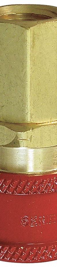 HANSEN Quick Coupler Body: UNF, 9/16"-18 (MPN RD705LSL). Key specifications — Manufacturer Part Number: RD705LSL; Hose Connection Size: 9/16"-18; Hose Connection Type: UNF; Locking Type: Sleeve; Brand: HANSEN; Color Code: Red.